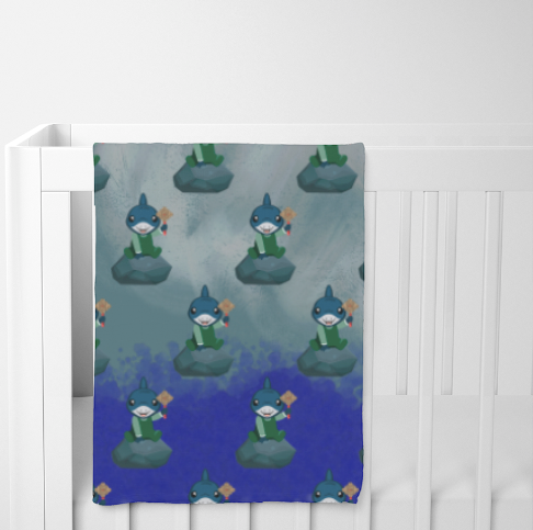 Wayne The White Shark Swaddle Blankets
